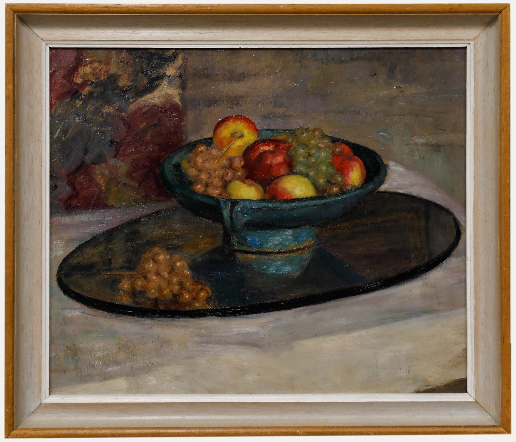 Cecile Hertz-Eyrolles (1875-1974) - Ölgemälde, Die Obstschale, Mitte des 20. Jahrhunderts