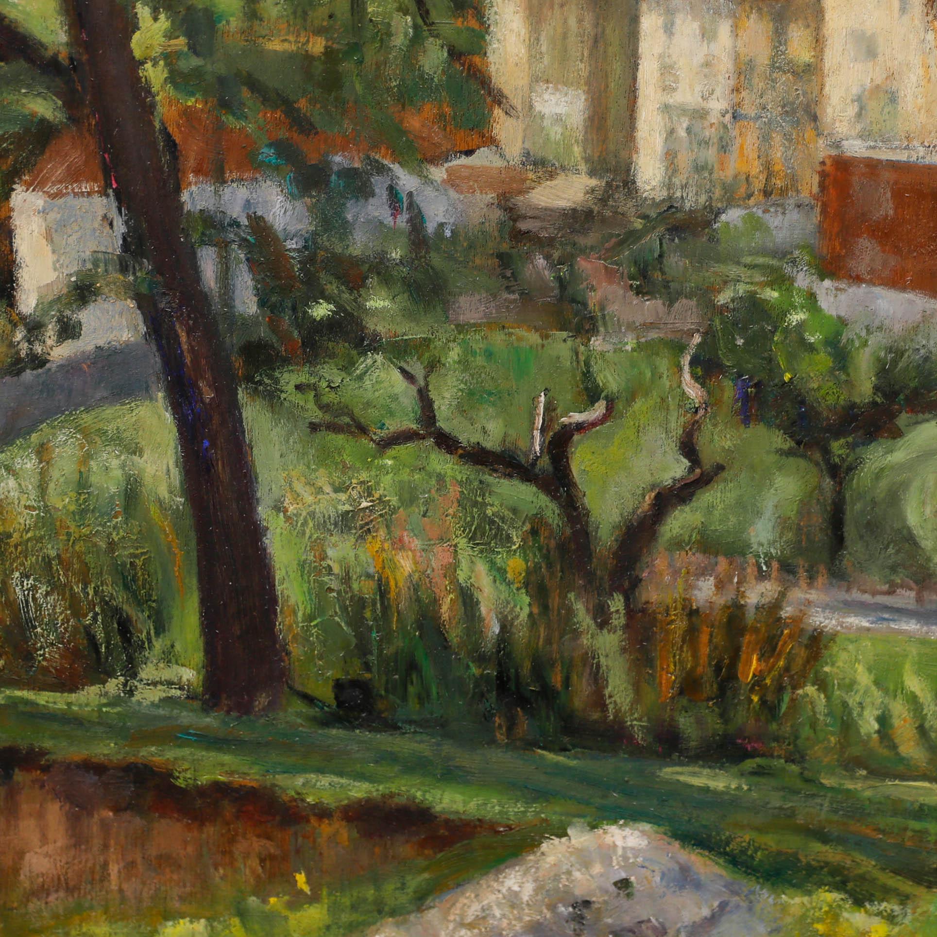 Cecile Hertz-Eyrolles (1875-1974) - Óleo de mediados del siglo XX, Vista del valle en venta 1