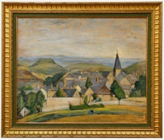 Cecile Hertz-Eyrolles (1875-1974) - Mid 20th Century Oil, View Of The Village