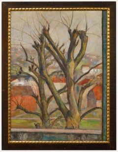 Cecile Hertz-Eyrolles (1875-1974) - Huile du milieu du 20e siècle, branches d'hiver