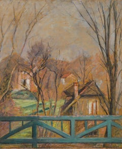 Cecile Hertz-Eyrolles (1875-1974) -  Oil, View From The Blue Bridge