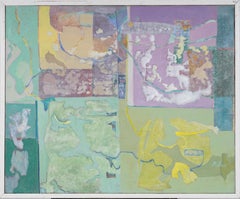 "Celebration" Vintage Signed American Abstract Expressionist Large Oil Painting