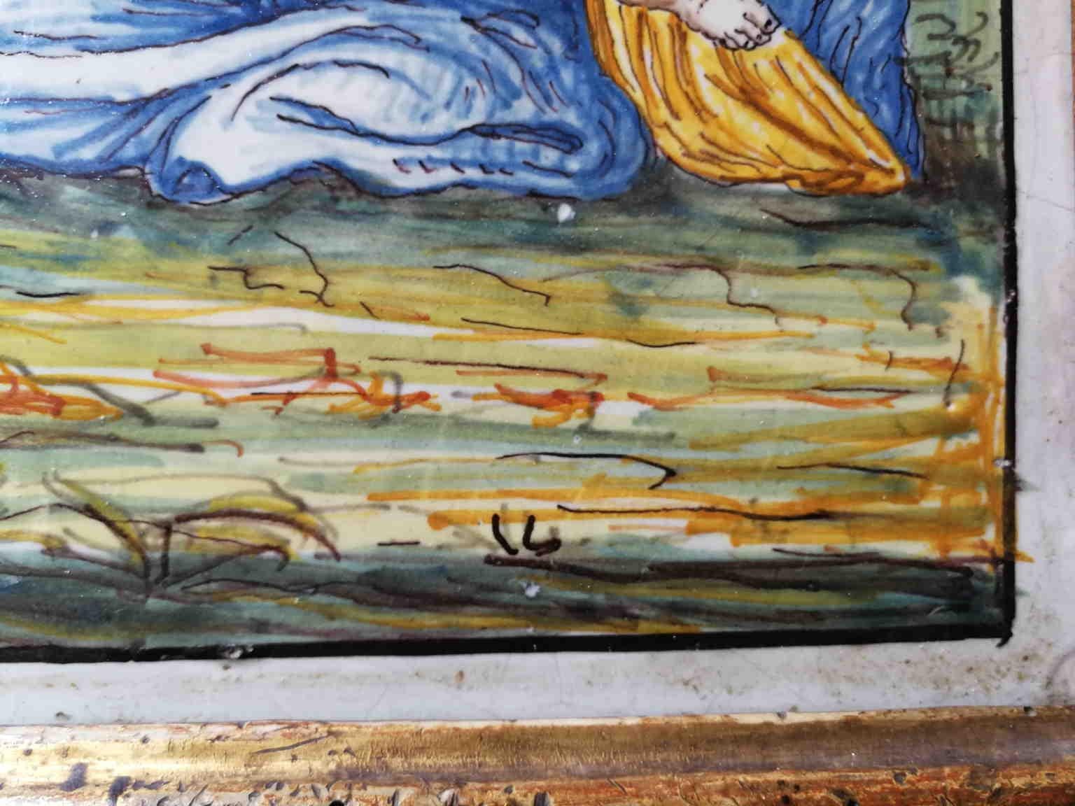 Ceramica antica figurativa a tema religioso italiana del XVIII secolo. en vente 3