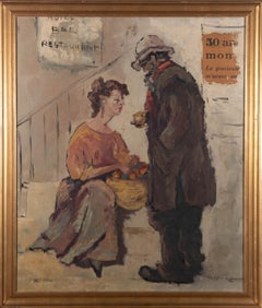 C.H. Wilton - Impressionist Mid 20th Century Oil, The Fruit Seller