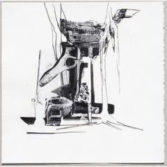 Serie Camera I Disegno a collage e inchiostro su carta di stracci, 2003