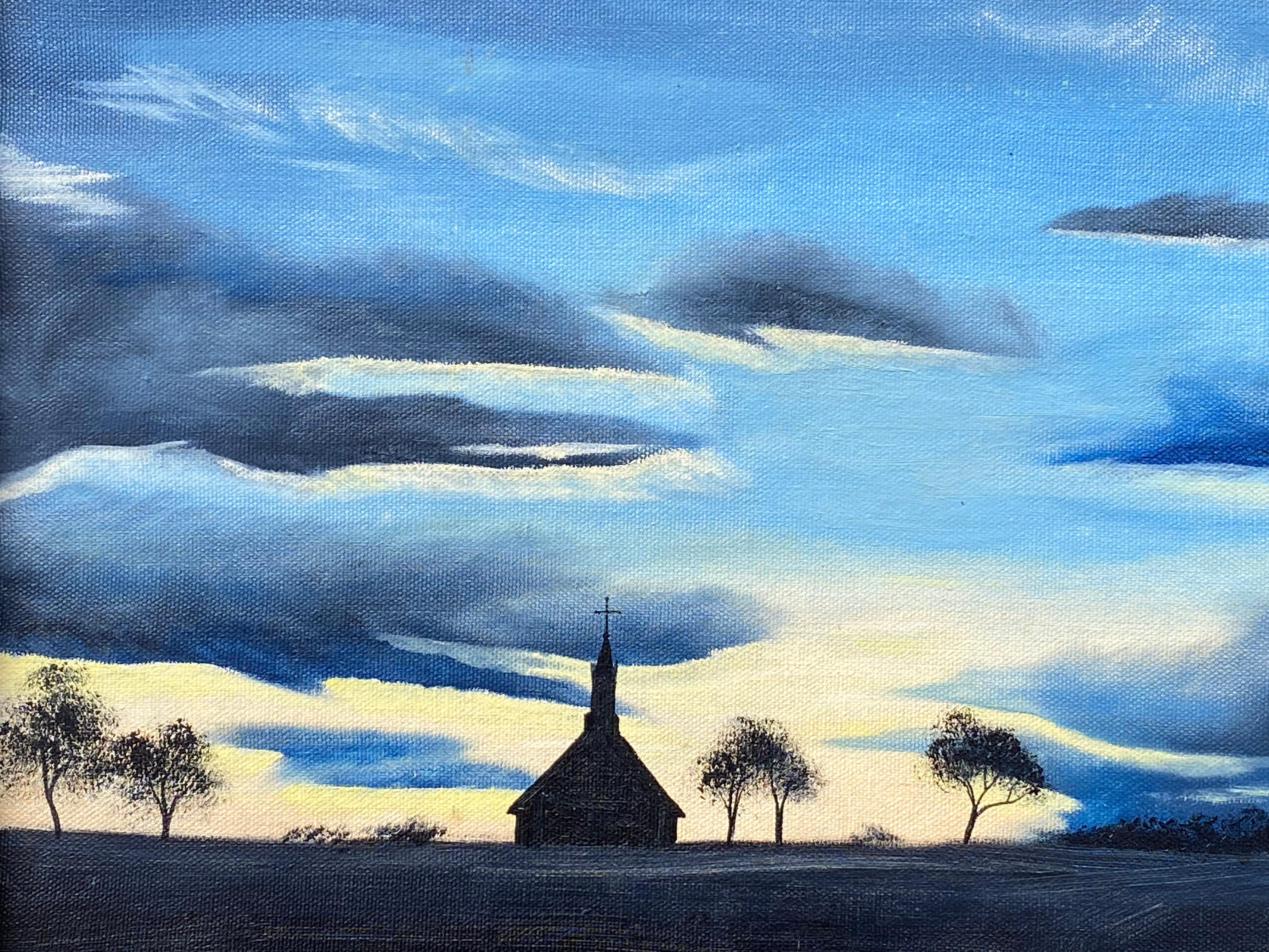 “”Chapel Sunrise” - Contemporary Painting by Unknown