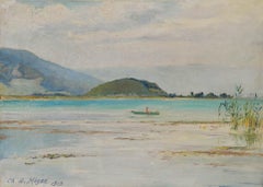 Charles A. Meyer - 1919 Oil, Isle de St Pierre, Switzerland