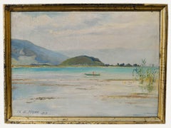 Charles A. Meyer - 1919 Oil, Isle de St Pierre, Switzerland