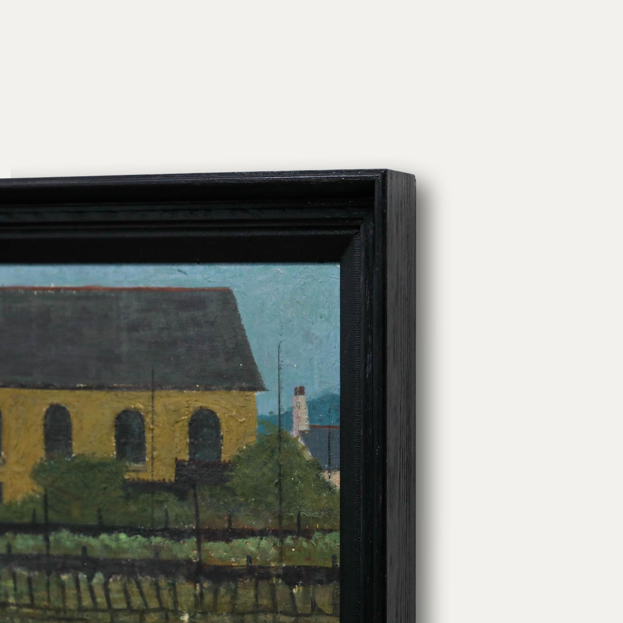 Charles Burton (geb. 1929) - Gerahmtes Öl aus der Mitte des 20. Jahrhunderts, Walisische Kapelle im Angebot 1