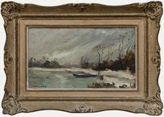 Charles Cuzin (1907-1975) - Mid 20th Century Oil, Frozen Lake Scene