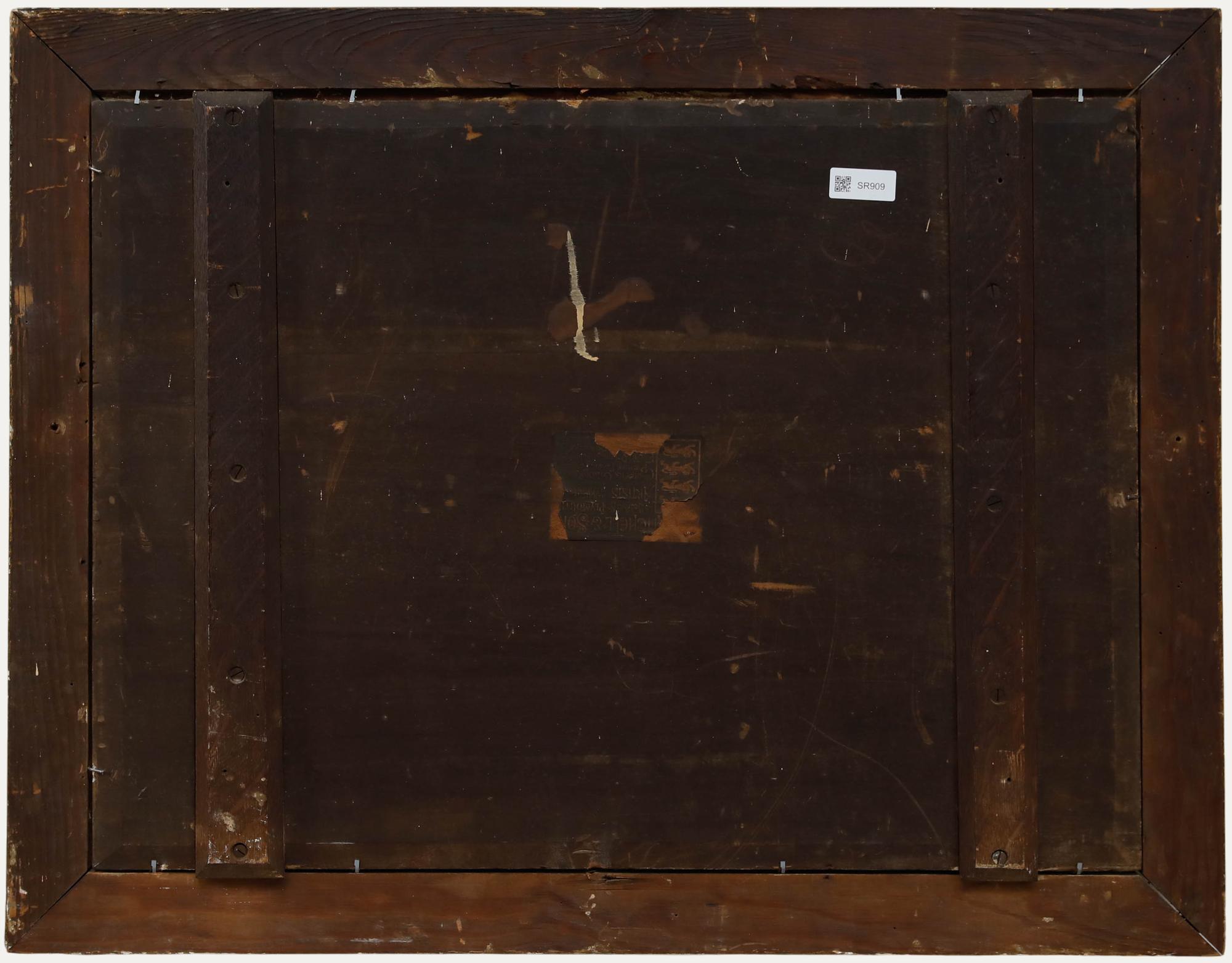 Charles Edward Brittan (1870-1949) - Gerahmtes Öl aus dem Jahr 1894, Schafe ruhen an einem Fluss (Braun), Animal Painting, von Unknown