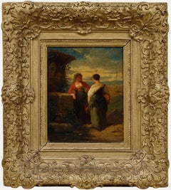 Charles Michel Guilbert D'Anelle (1820-1889) - Oil, Collecting Water
