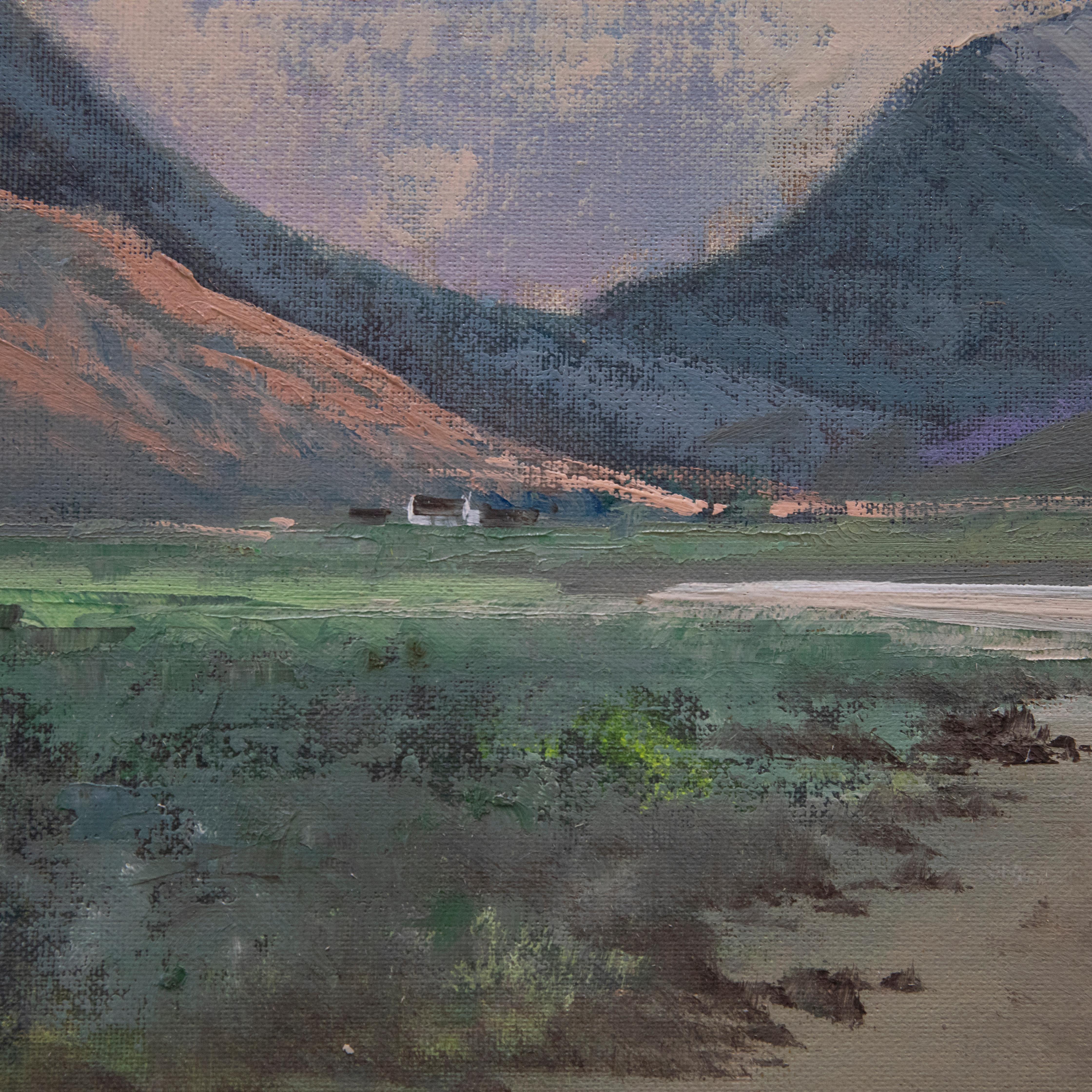 Charles More - Framed 20th Century Oil, A Lake District View For Sale 1