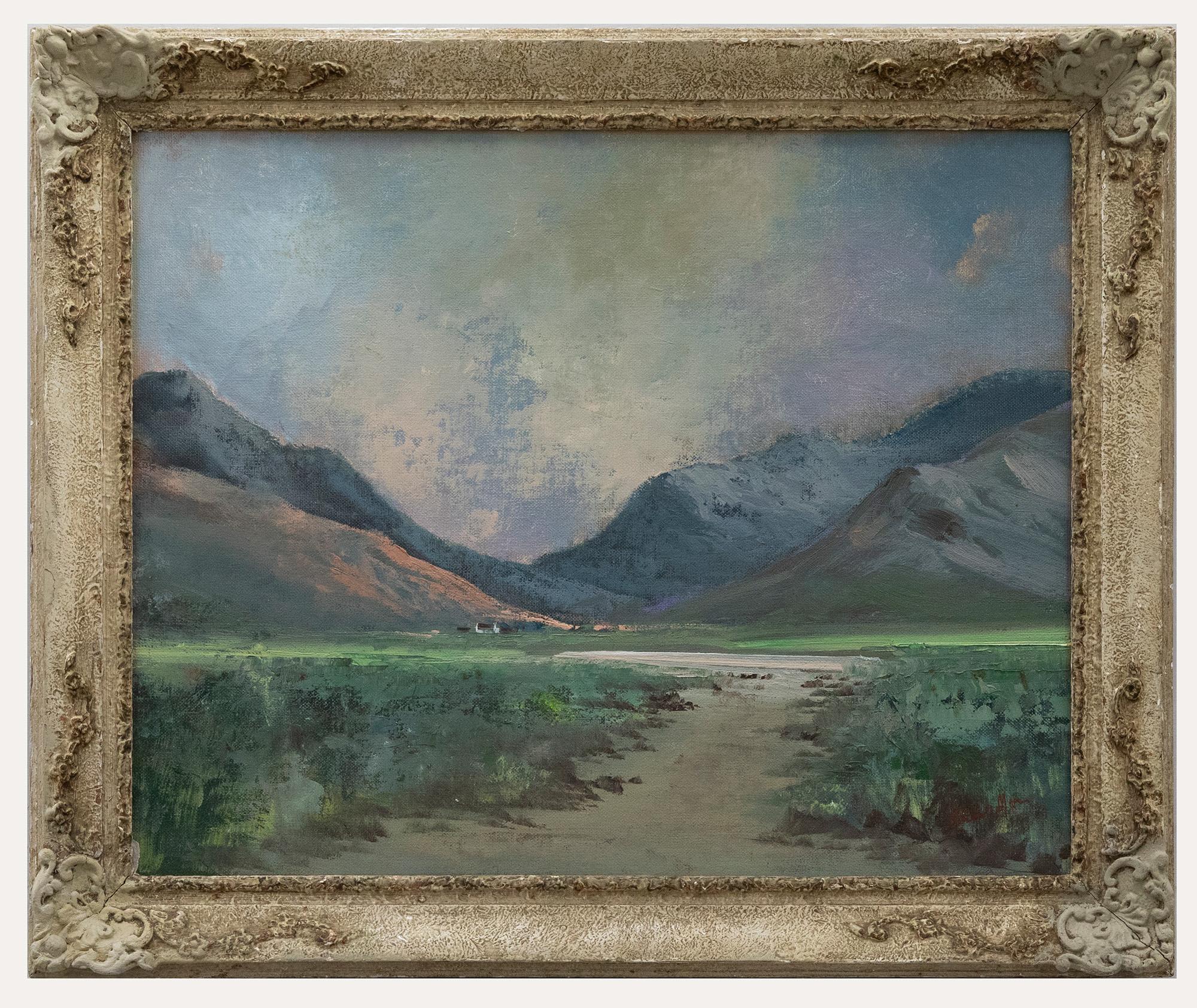 Unknown Landscape Painting - Charles More - Framed 20th Century Oil, A Lake District View