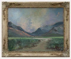 Charles More - Olio del XX secolo incorniciato, Veduta del distretto dei laghi