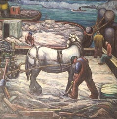 Charles Schlein, At The East River, circa 1940