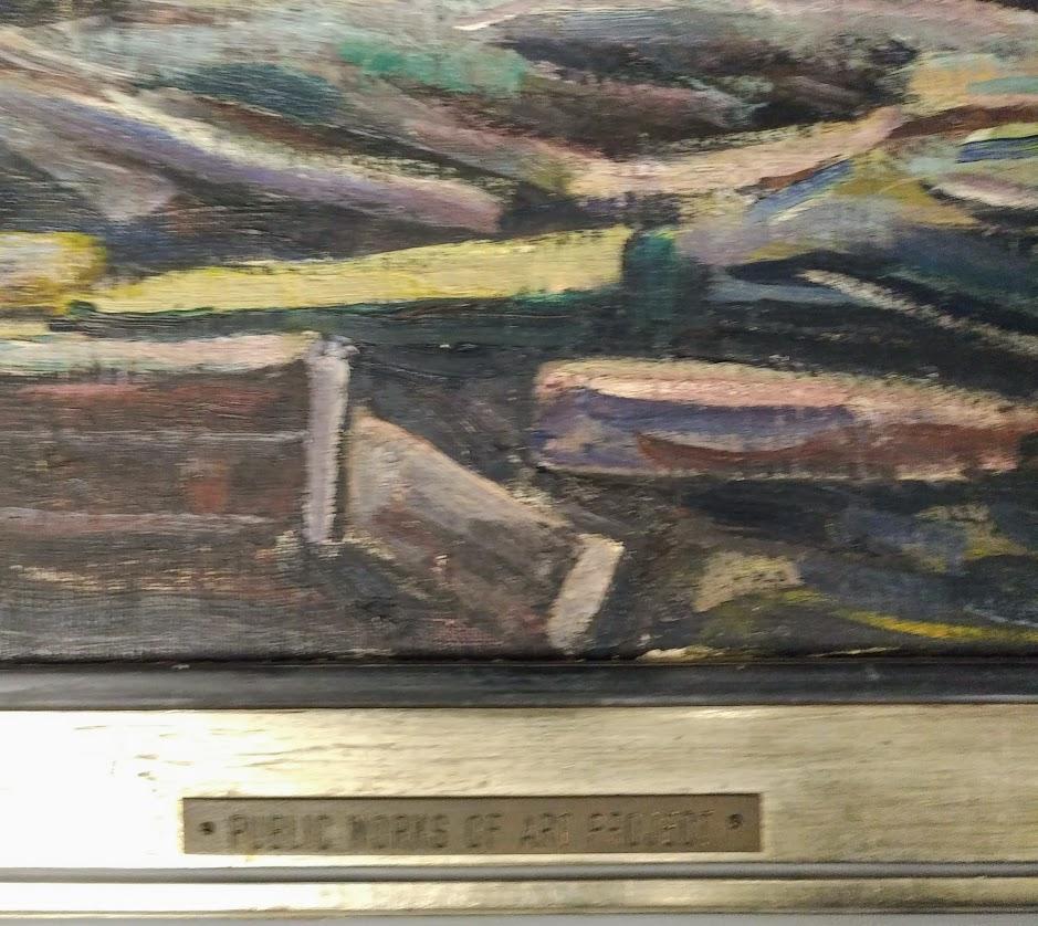 Charles Schlein, At The East River, circa 1940 - Modern Art by Unknown