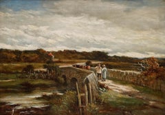 Charles Walter Radclyffe RBSA (1817-1903) - Framed Oil, The Gossiping Drover