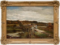 Charles Walter Radclyffe RBSA (1817-1903) - Gerahmtes Ölgemälde, The Gossiping Drover