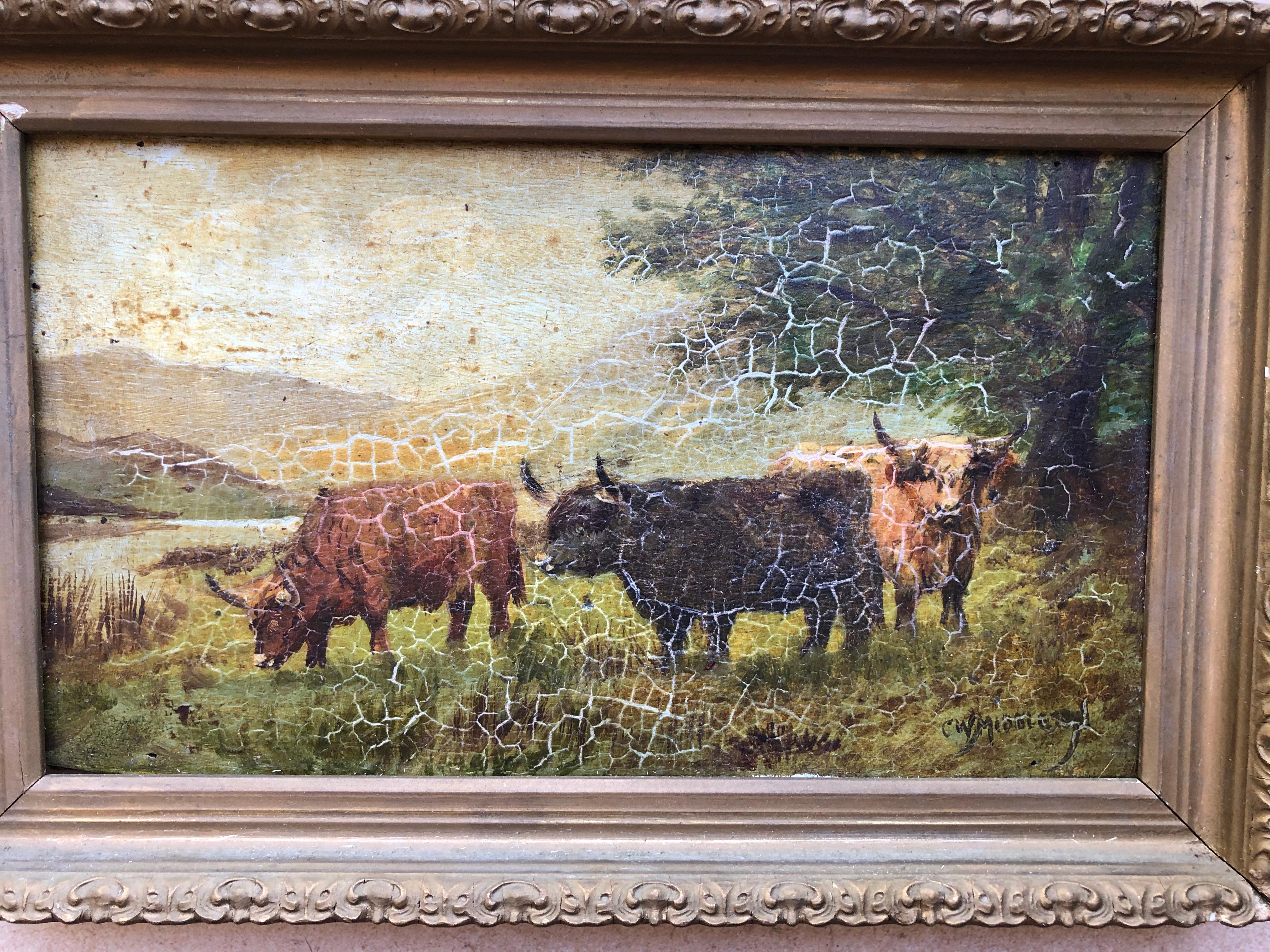 Charles William Middeton Highland Cattle - Painting by Unknown