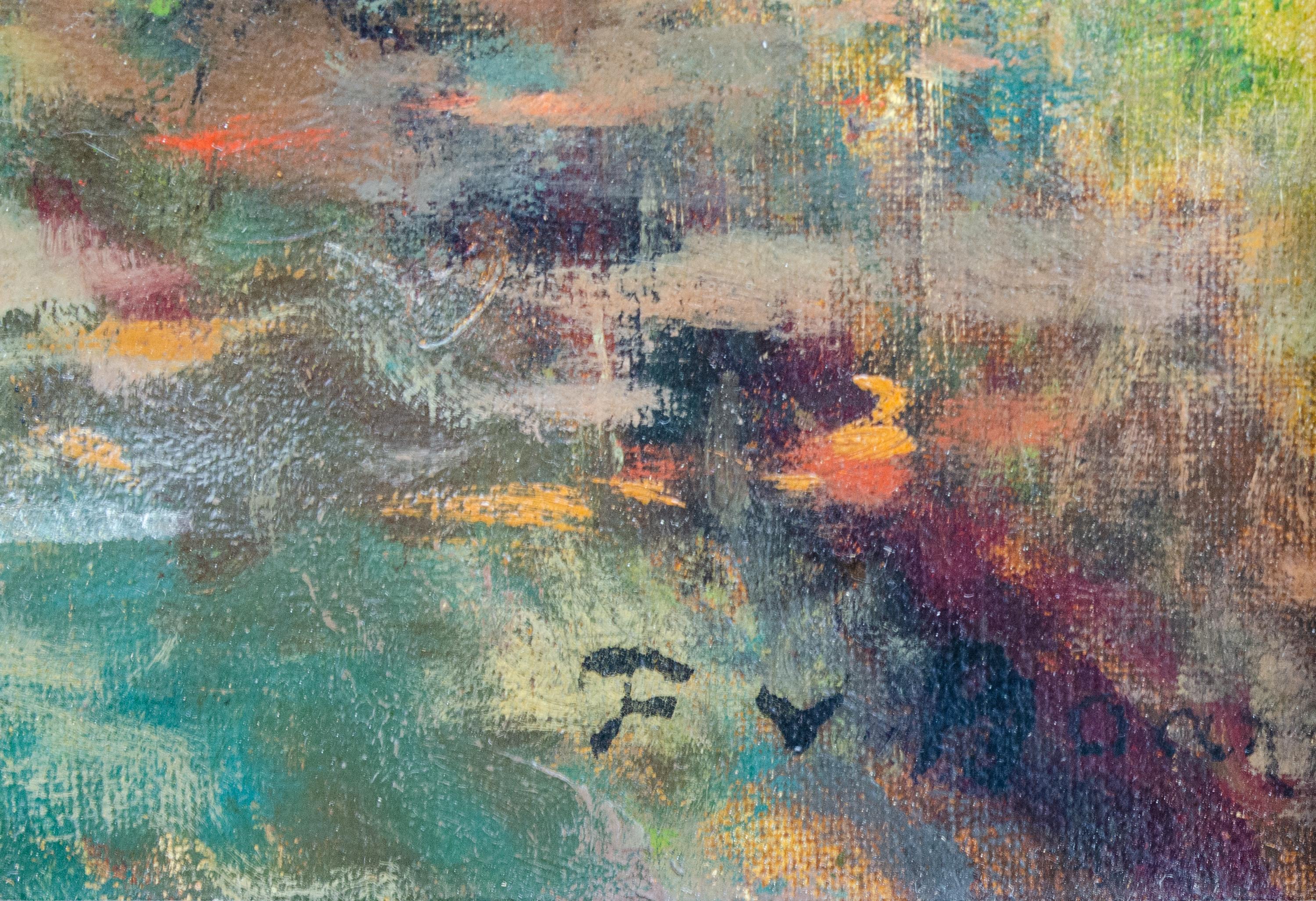Incantevole dipinto di paesaggio impressionista americano - Painting Impressionismo americano di Unknown