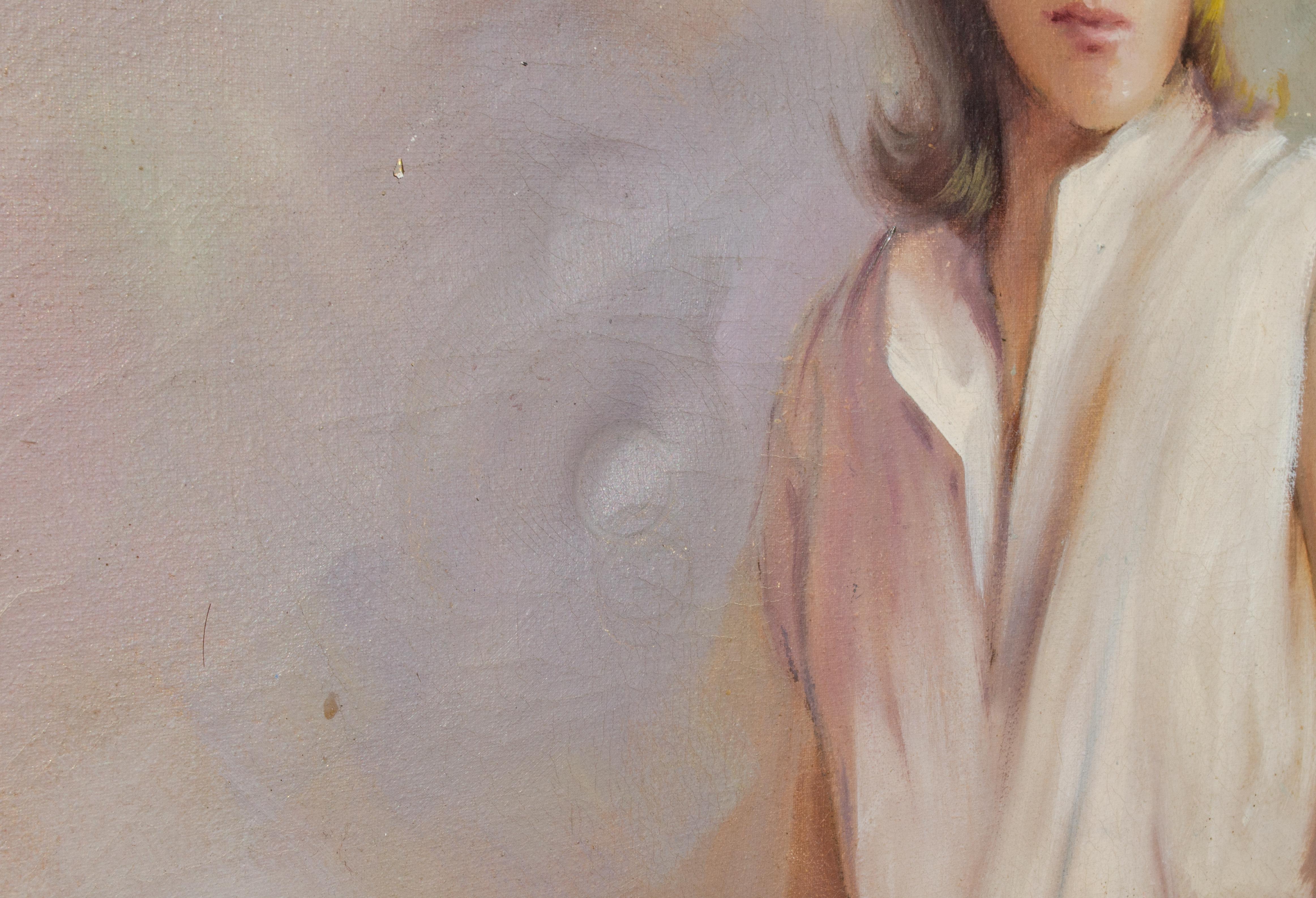 Charmantes impressionistisches Porträt einer jungen Frau (Impressionismus), Painting, von Unknown