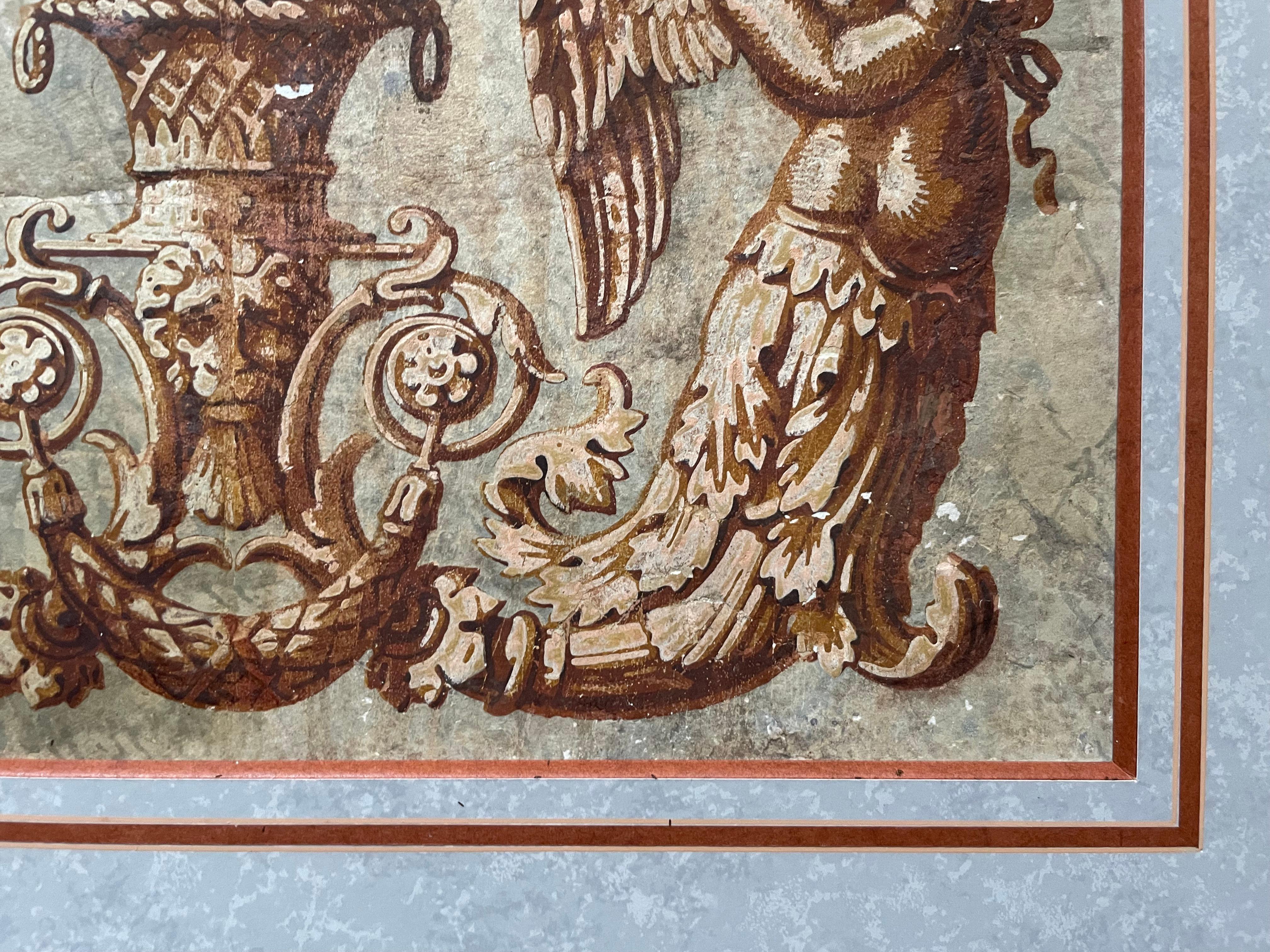 Progetto di decorazione Cherubino, Gouache 1