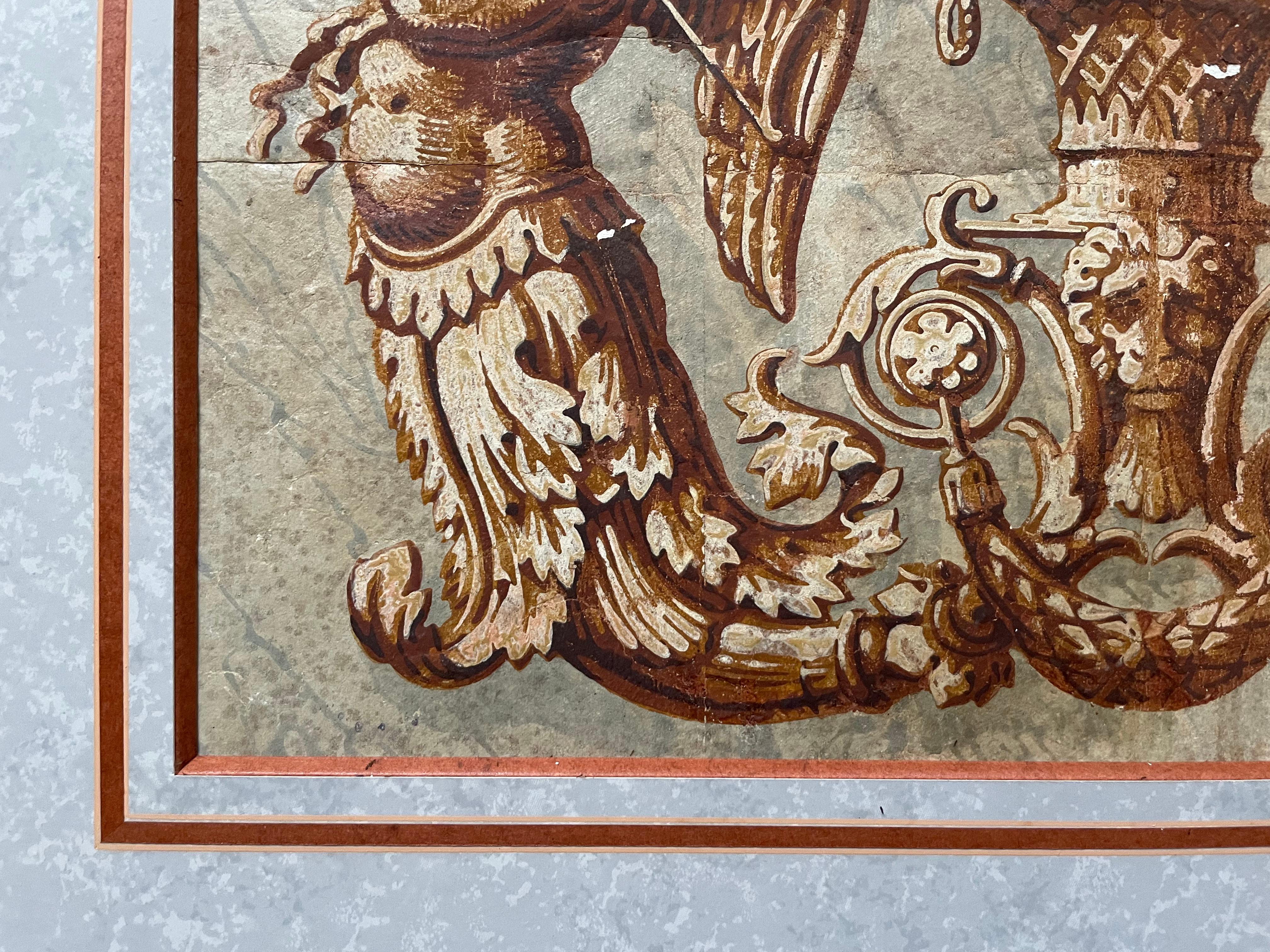 Progetto di decorazione Cherubino, Gouache 2
