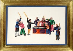 China Export Watercolour on Pith Paper: A Set of Twelve Processions