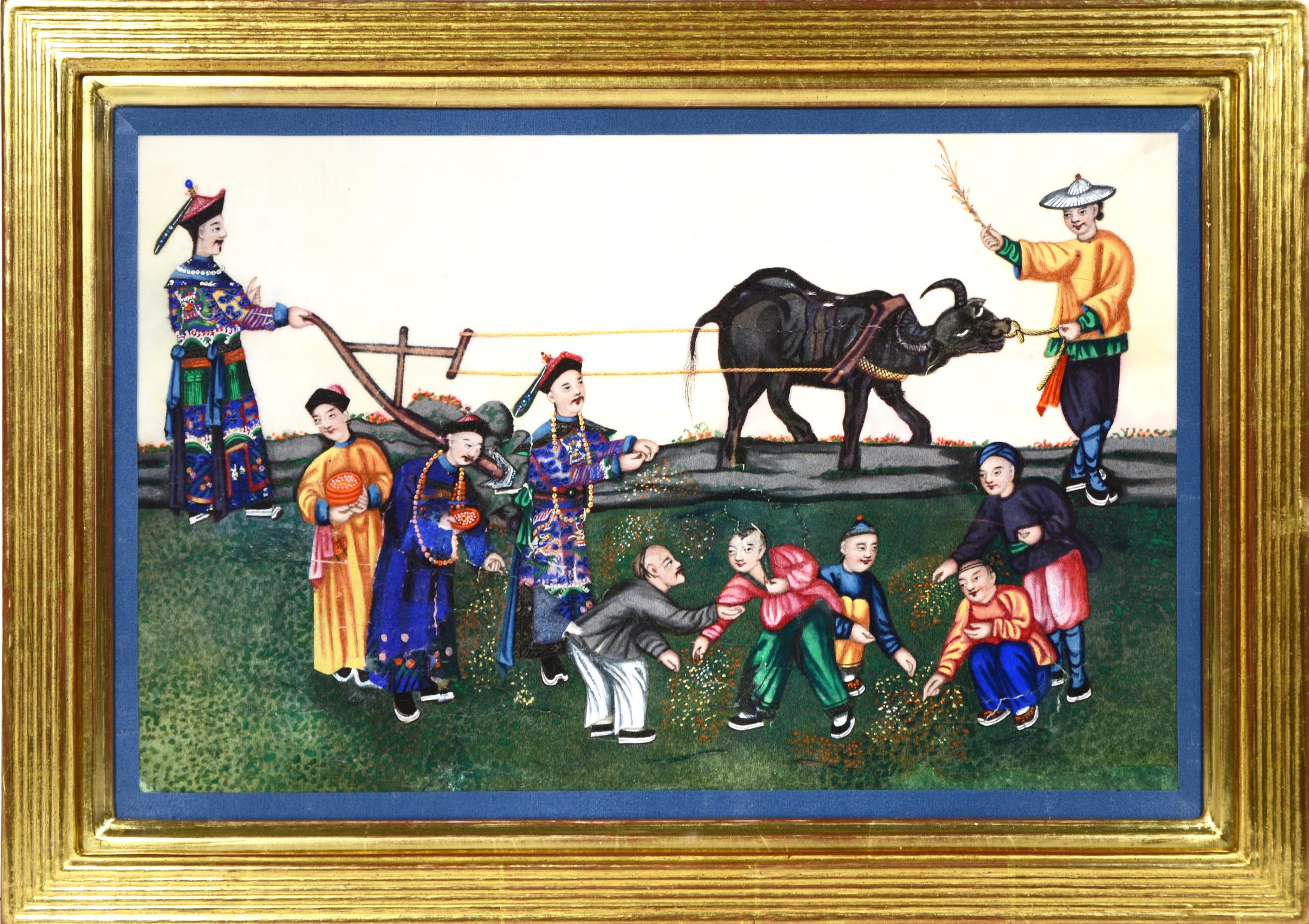 China Export Watercolour on Pith Paper: A Set of Twelve Processions For Sale 4