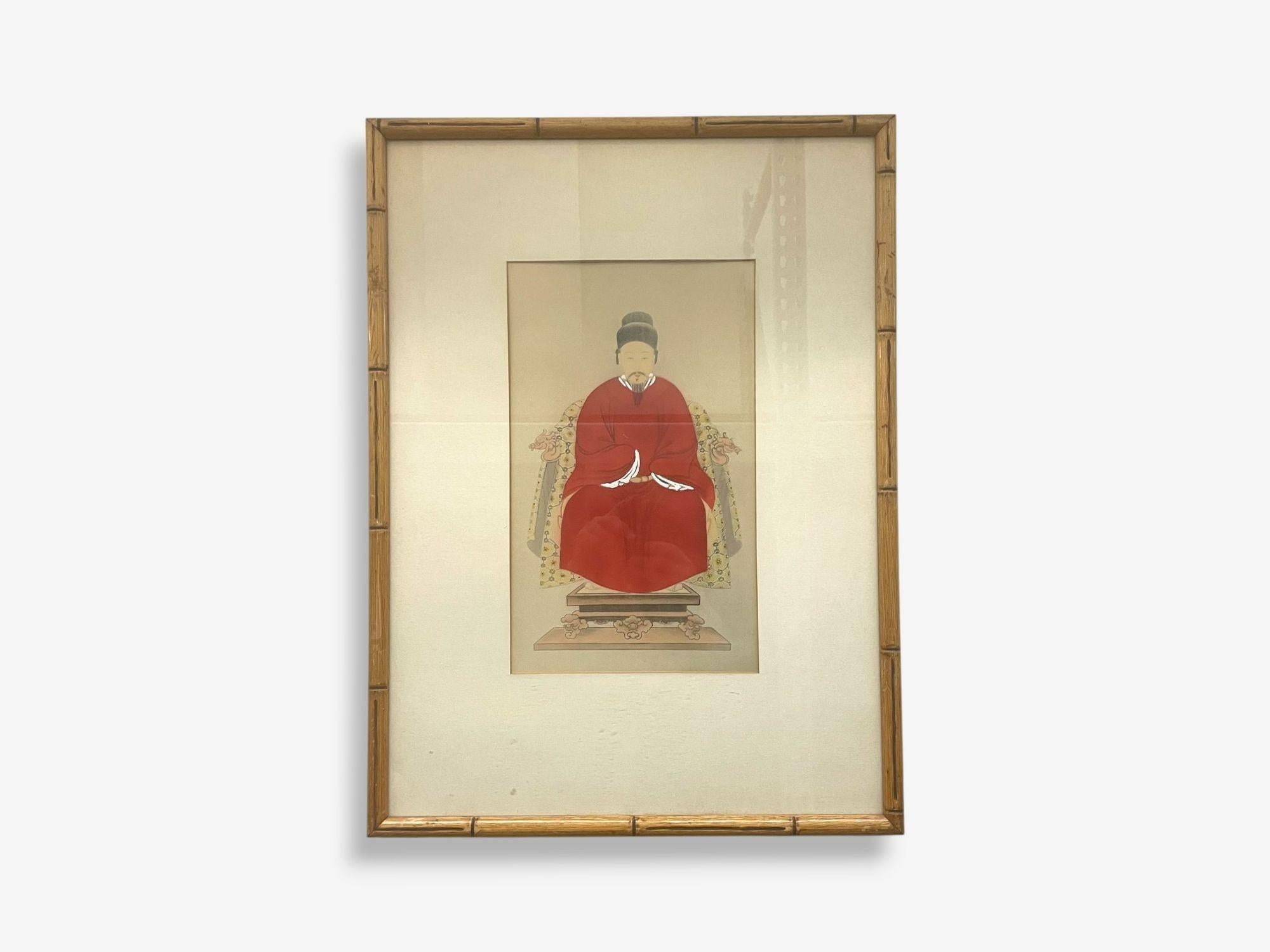 Esportazione cinese, inchiostro e grafite, decorazioni da parete cinesi d'epoca, bambù, anni '30 in vendita 1