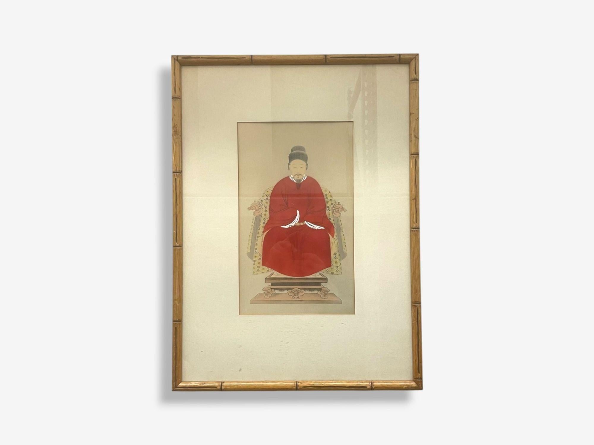 Esportazione cinese, inchiostro e grafite, decorazioni da parete cinesi d'epoca, bambù, anni '30 in vendita 5