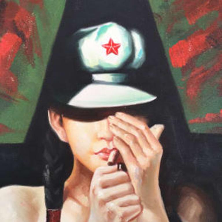 'Chinese Female Nude Pop Art', by Unknown, Acrylic on Canvas Painting For Sale 2