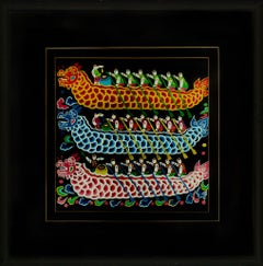 Chinoiserie 3 Dragon Boat Flotilla