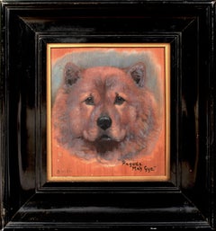 Chow Chow Dog Portrait "Pagoda Mah Gye", circa 190  by MONICA GRAY (circa 1900)