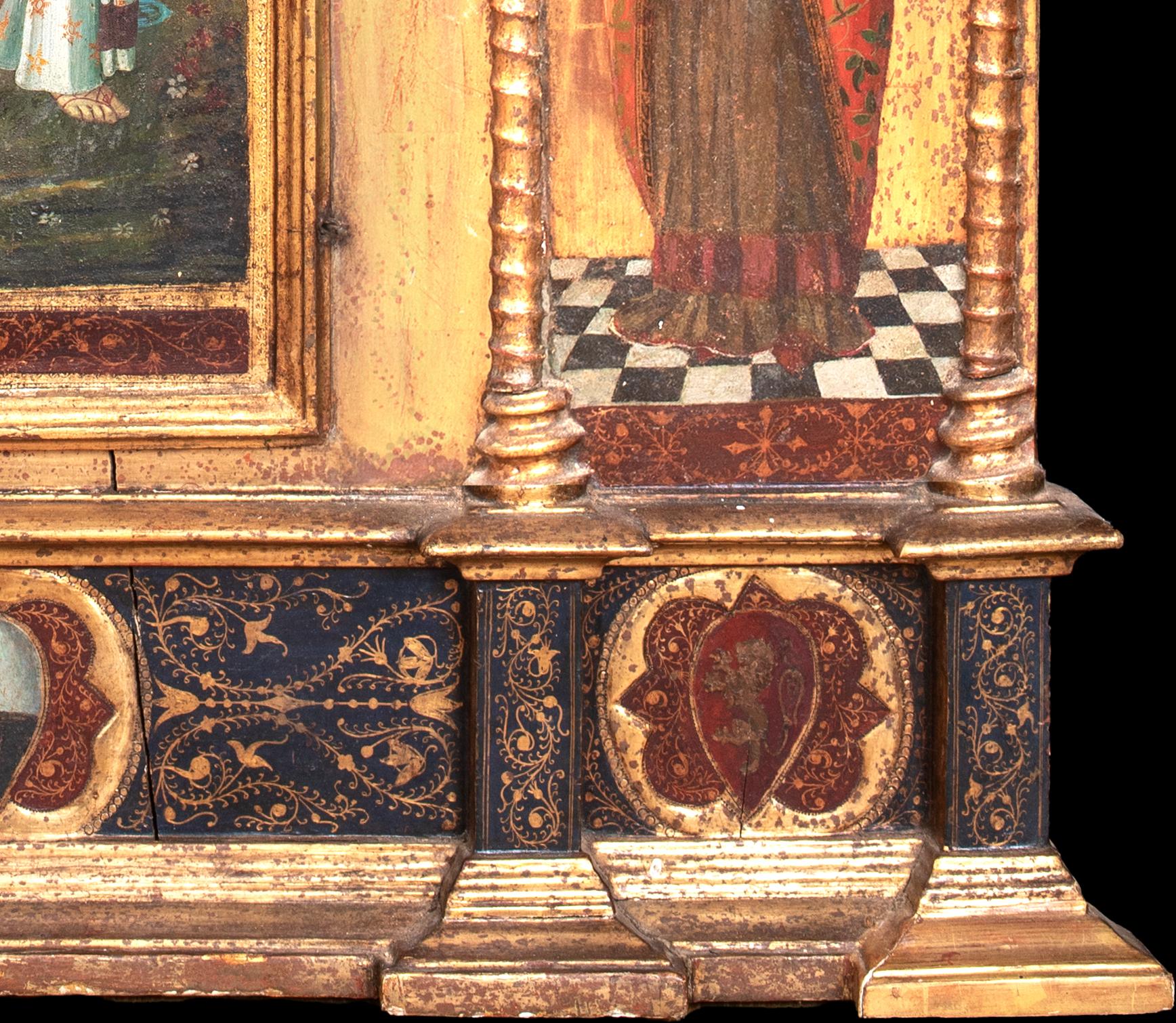 Christ and John the Baptist, the Apostle Peter, and Saint Augustine of Hippo, triptych

After Pinturicchio (1454-1513)

Large Italian Renaissance triptych depicting Christ and Saint John the Baptist, flanked by the Apostle John and Saint Augustine,