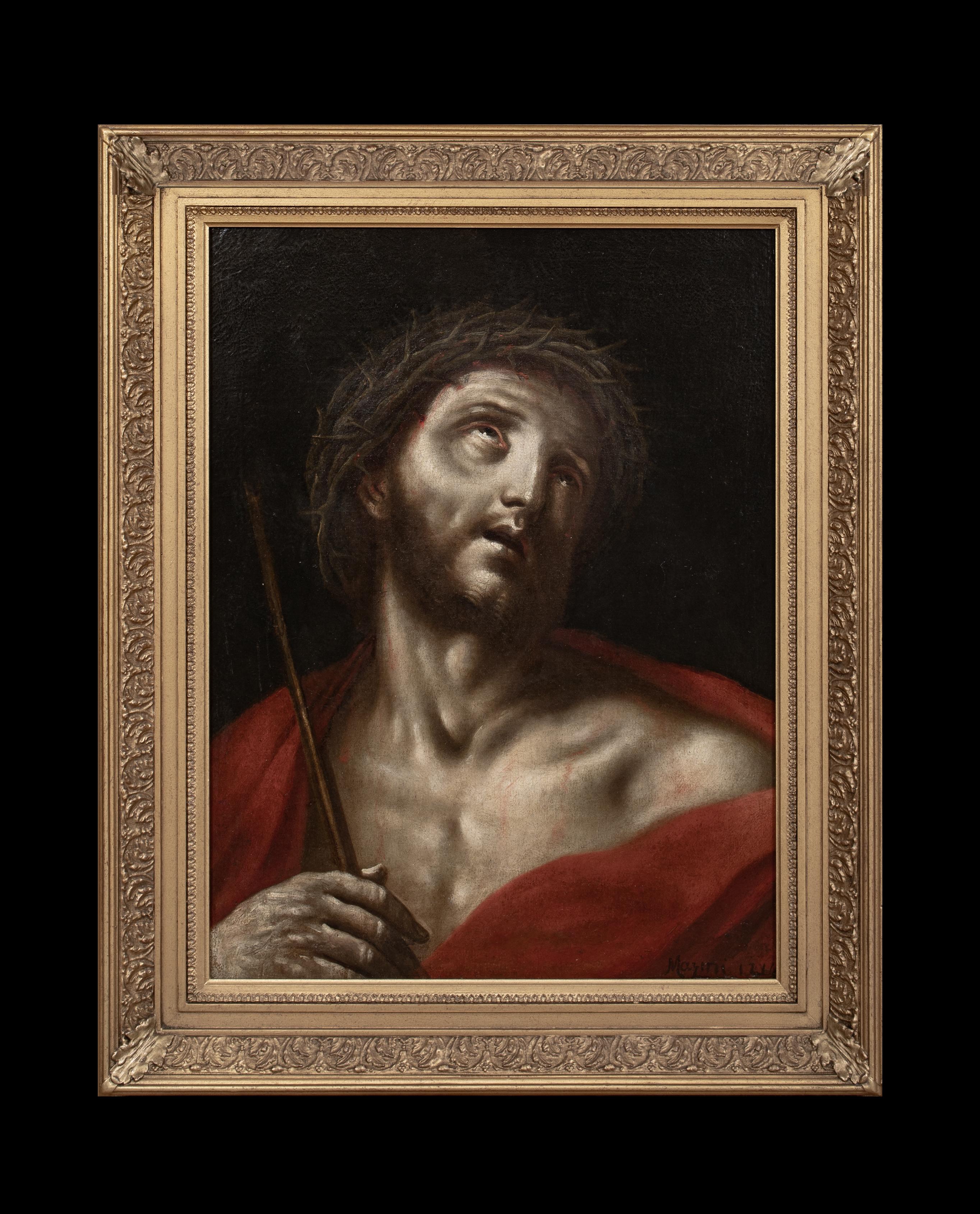 Le Christ portant la couronne d'épines, 17e siècle  Cercle Carlo Dolci (1616-1686) - Painting de Unknown