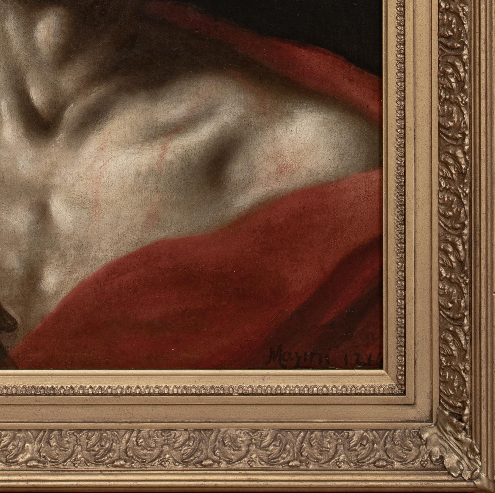Le Christ portant la couronne d'épines, 17e siècle

Cercle de Carlo Dolci (1616-1686)

Grand maître ancien italien du XVIIe siècle représentant le Christ portant la couronne d'épines, huile sur toile. Excellente qualité et condition, présentée dans