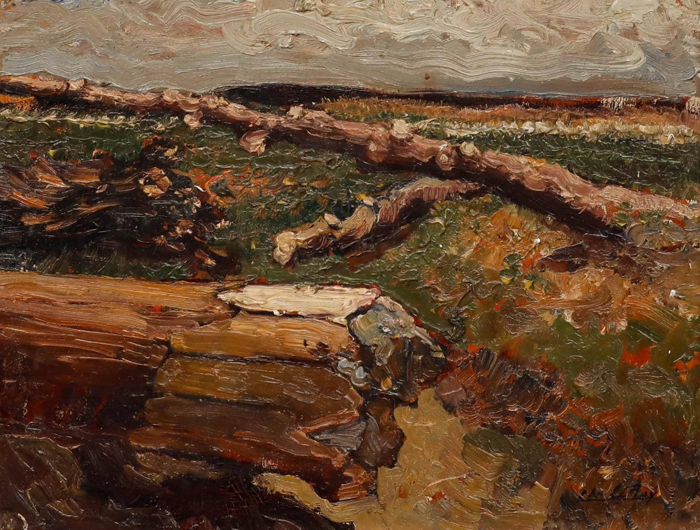 Christiaan le Roy (1884-1969) - 1915 Oil, Fallen Tree - Painting by Unknown