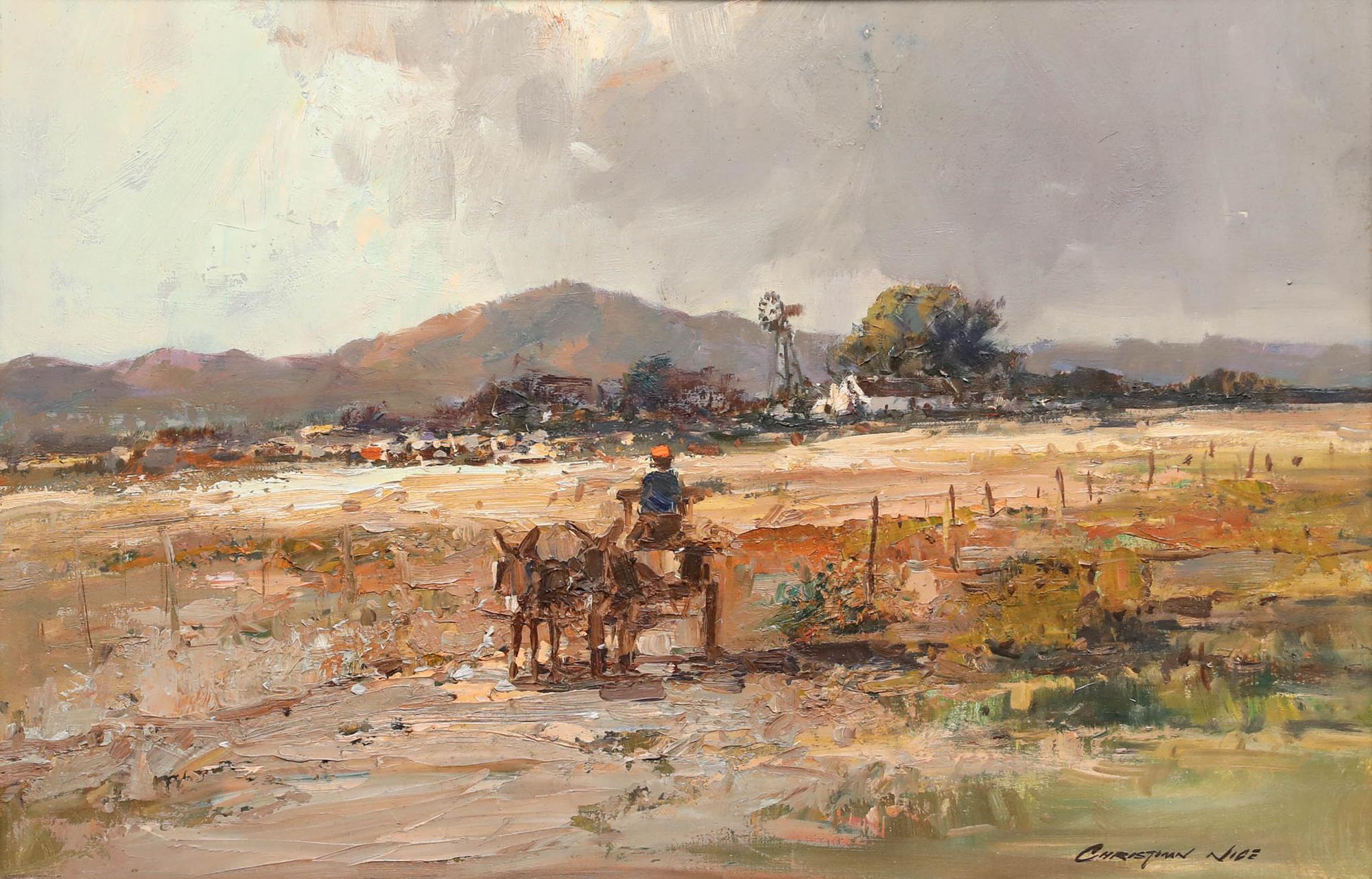 Christiaan Nice (1939-2020) - Huile du 20e siècle, Le voyage - Painting de Unknown