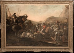 Antique Christian Ottoman Wars Cavalry Battle, 17th Century  circle of Il Borgognone 