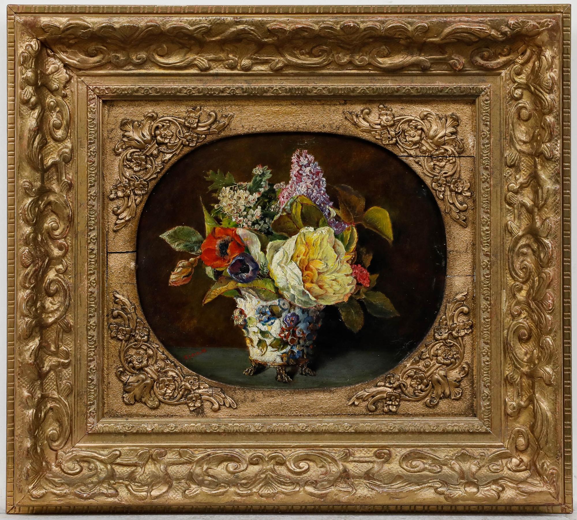 Christiana Weller (1825-1910) - Huile du XIXe siècle, Une belle floraison - Painting de Unknown