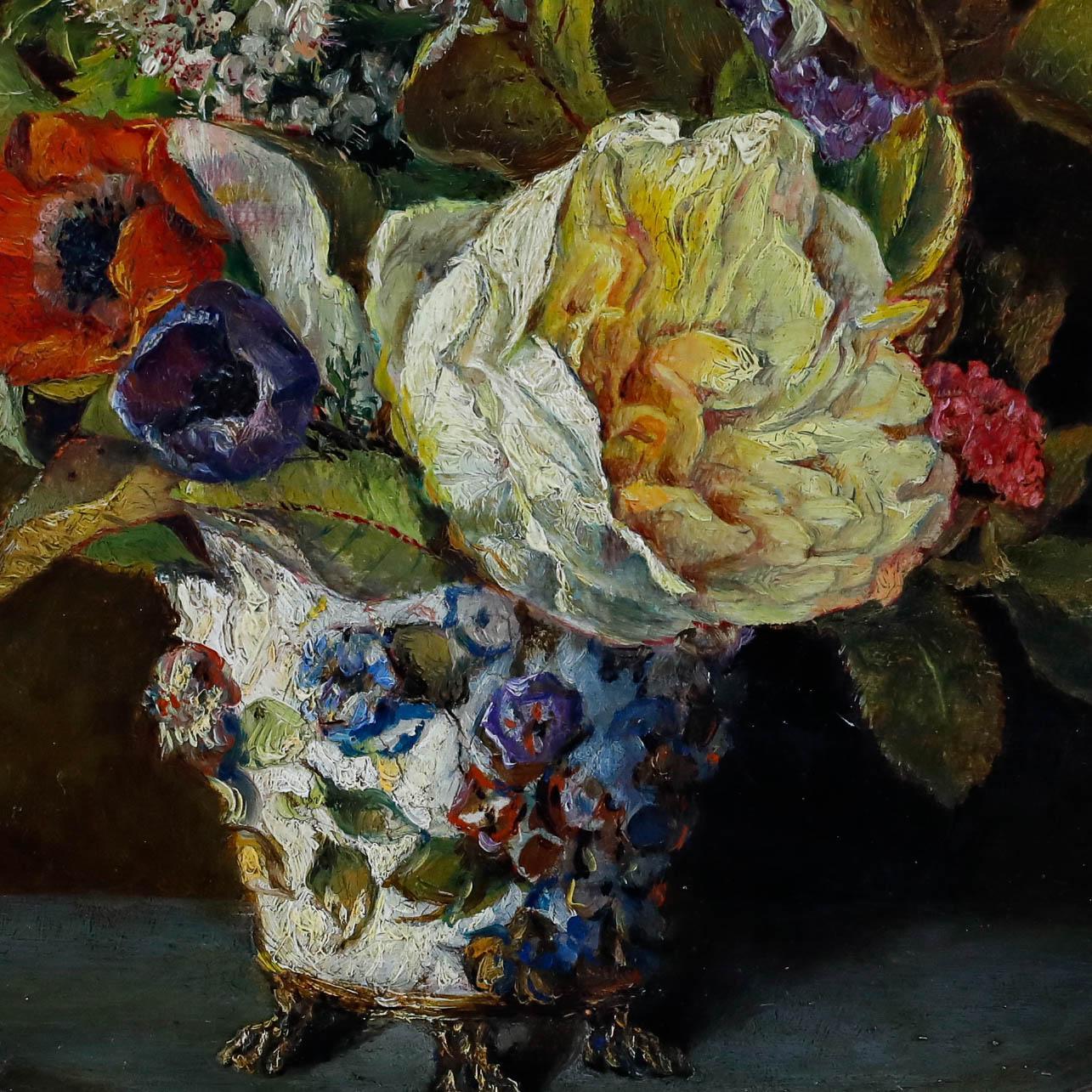 Christiana Weller (1825-1910) - Huile du XIXe siècle, Une belle floraison en vente 1