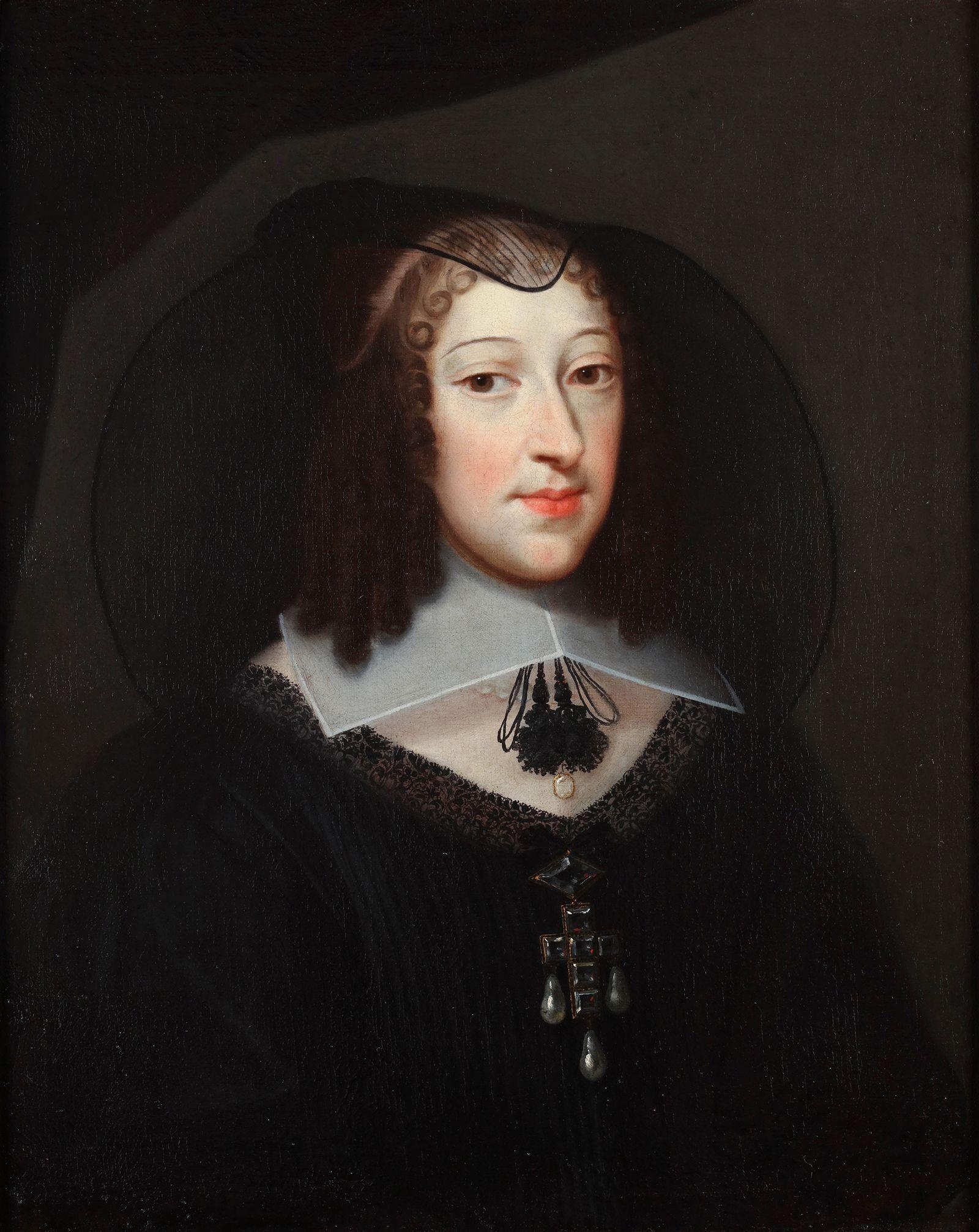 Unknown Portrait Painting - Christine de France, duchesse de Savoi - Franco-Flemish school (17th C.) 