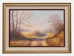 Christophe Osborne (nato nel 1974) - Olio incorniciato, Paesaggio vicino a Cowbeech, Sussex