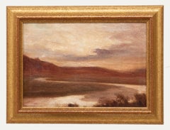 Huile encadrée The View from Dryslwyn Bridge de Christopher Williams (1873-1934)