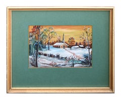 Church in the Snow - Winter Landscape