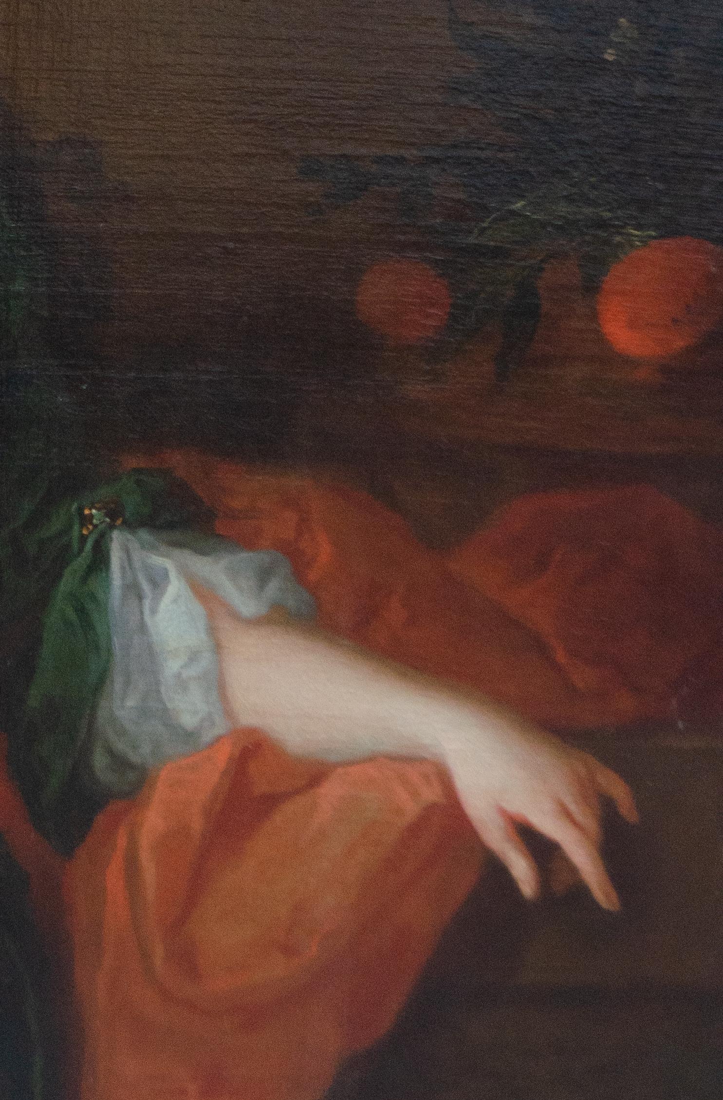 Vers 1715.  Grand portrait de l'English School représentant une dame avec des oranges.  - École anglaise Painting par Unknown
