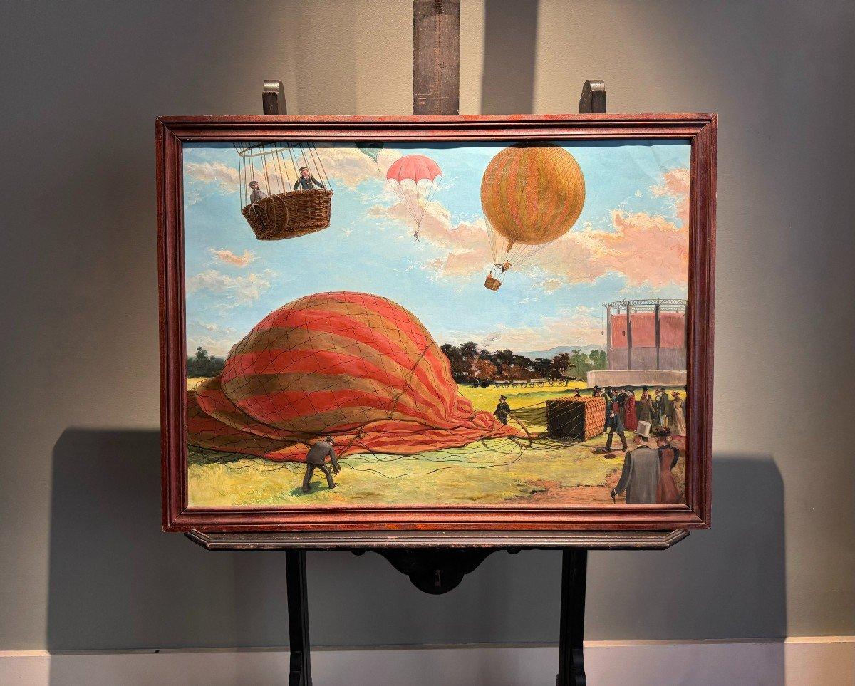 Circa 1900, Le départ des ballons d'aviation en vente 1