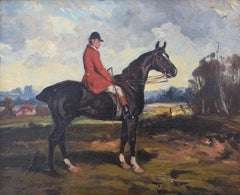 Circle of A J Munnings c1910 “Hunt Servant”  Fox Hunting Oil Painting